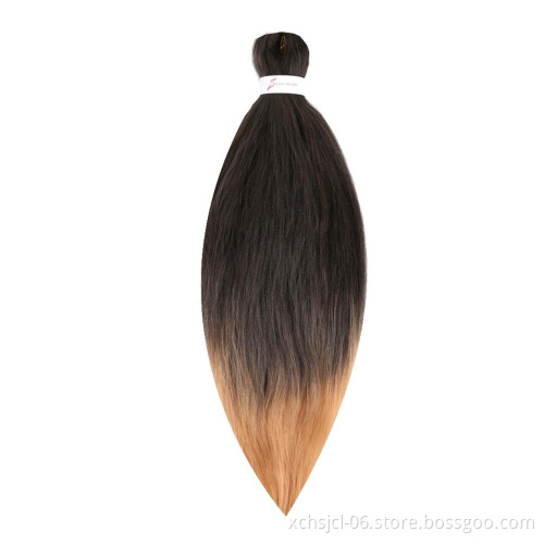 Synthetic Pre-stretched Braiding Hair Perm Yaki Braid Hair Bulk Jumbo Pre Stretched Braiding Hair Expression for Women